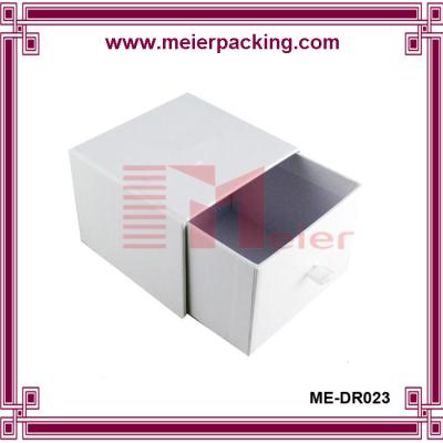 China Candle gift box, white paper drawer slider box, recycle christmas paper box ME-DR023 for sale