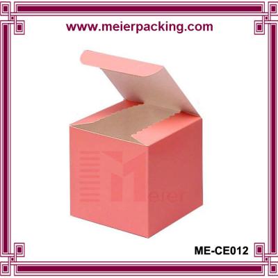 China 4x4x4 pink favor box, high end cube candle gift box ME-CE012 for sale