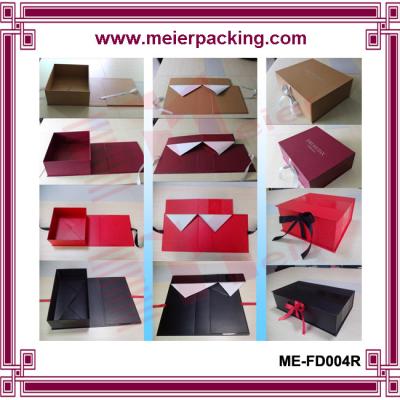 China Rigid cardboard folding paper box/Foldable shoes packaging box/Color printed box ME-FD004R for sale