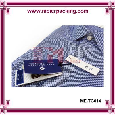 China Custom clothing & apparel price tag/T-shirt paper hangtag/Foldable price hangtags for wholesale ME-TG014 for sale