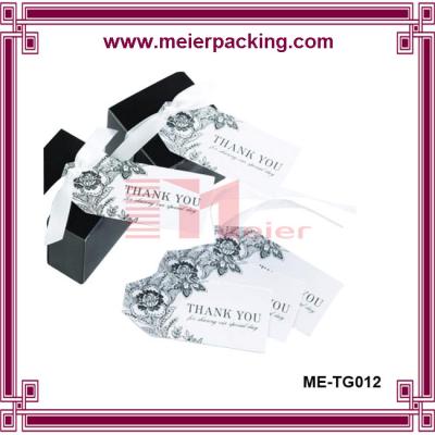 China Custom Favor Tag/Wedding Thank You Tag/Jewelry Gift Hangtag with Ribbon ME-TG012 for sale