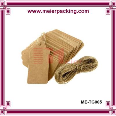 China Brown Kraft Labels&Tags/Kraft Paper Package Hang Tags/Kraft Tags paper tags Blank Brown Tags  ME-TG005 for sale