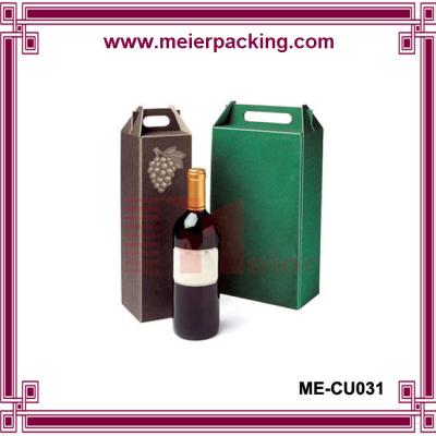 China Wine Bottle Gift Box Paper Box/corrugated cardboard wine box/Cheap customized corrugated paper wine box ME-CU031 for sale