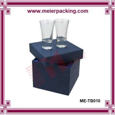 China Square Paper Beer Cup Box/Tea cup paper gift box/COLOR BOX FOR GLASS CUP  ME-TB010 for sale