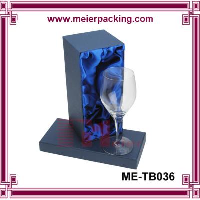 China Paper Gift Box for Goblet/Goblet Wine Packaging Paper Box/Black Cardboard Box with Satin ME-TB036 for sale