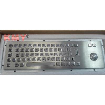 China Best Computer Keyboard Stainless Steel Metal Kiosk Keyboard With Trackball for sale