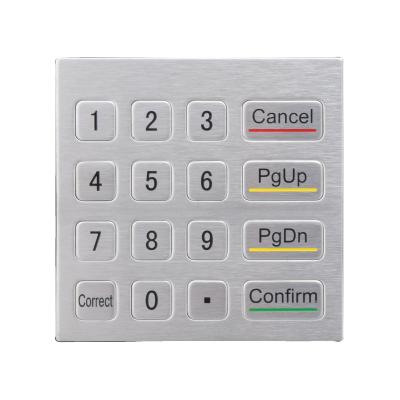 China 4*4 Access Control Metal Keypad Vandal Proof Waterproof/Waterproof Matrix Vending Kiosk Numeric Keypad With 16 Keys for sale