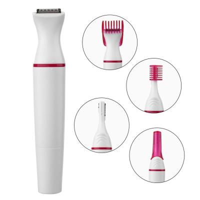 China Portable Mini Painless Hot Selling 5 in 1 Multifunctional Women Electric Eyebrow Nose Trimmer Facial Hair Removal Razor Body Hair Remover for sale