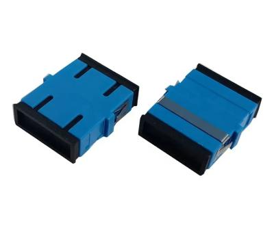 China SC UPC SM SX Fiber Optic Adapter With Blue Color Plastic Material for sale