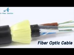 Outdoor Fiber Optic Cable 100m Span 48 Core Aerial With Double Jacket