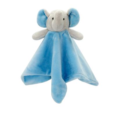 China Plush Ready to Ship 27*27cm Elephant Blanket Comforter Blanket Rabbit Super Soft Toy Animal Baby Blanket for sale