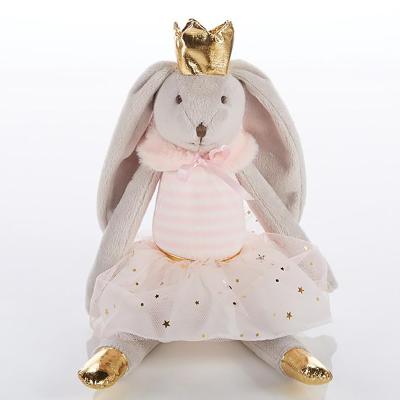 China Cute Plush Princess Dressed Doll Girl Newborn Gift Baby Rabbit Toy Stuffed Bunny Doll with Crown and Wings for sale