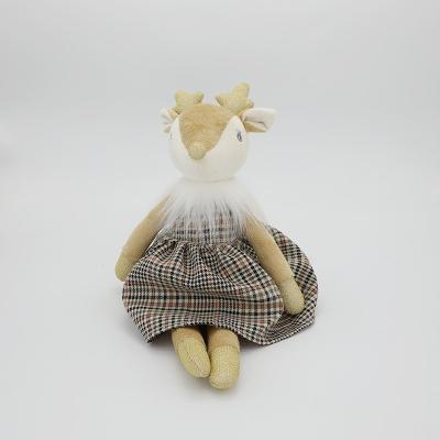 China Soft Plush Deer Doll In Skirt La Muneca Deer Poupee Moupe La Falda La Deer Poupee En Skirt for sale