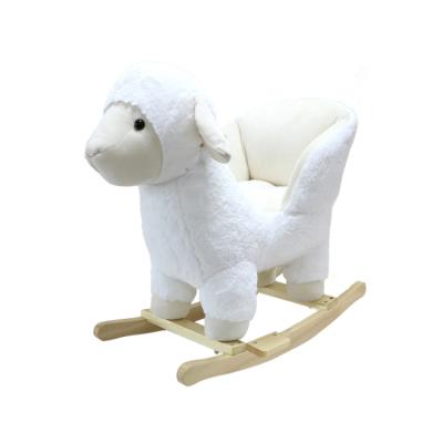 China Ride on Horse Toy Plush Animal Baby Rocker Horse Toy Sheep Wooden Kids Rocking for sale