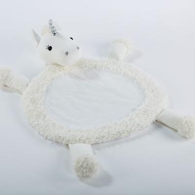 China Custom unicorn playmat soft plush unicorn playmat soft white unicorn accessory for sale