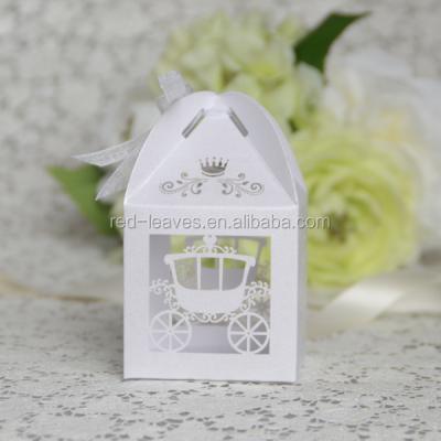 China Paper Laser Cut Wedding Favor Keepsake Candy Box for sale