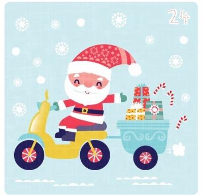 China Wholesale Custom Wholesale Elegant Happy Christmas Postcards Cute Vintage Europe Animal Postcard Printing for sale