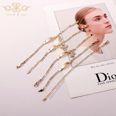 China Classic 14k18k Figaro Bracelet Hot Sale Gold Children's Day Gift Children's Geometric Bracelet Kids Bracelet for sale