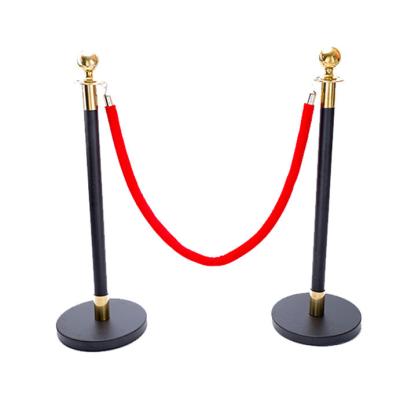 China Multi-application Crowd Control Bracket Twisted Rope Polished Steel Ball Top Rope Barrier Queue Bracket for sale