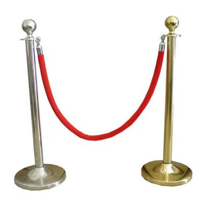 China Line Crossing Prohibition Rope Multi-application Crowd Control Bracket Gold Thin Layer Stainless Steel Bank Queue Barrier for sale