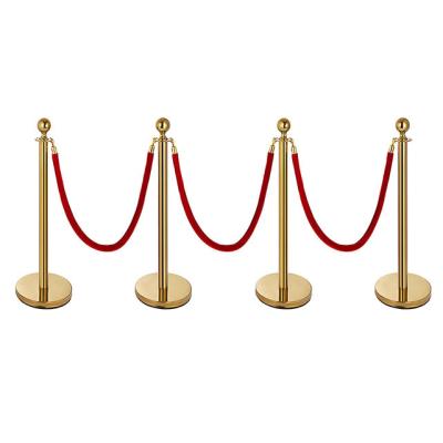 China Multi-application Crowd Control Support Velvet Rope Gold Rope Barrier Red Carpet Support Barrier for sale