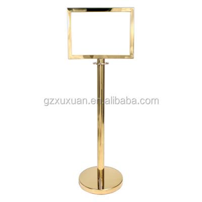 China Any Place Needs A3 Brass Horizontal Crowd Control Sign View Barrier With Post Holder for sale