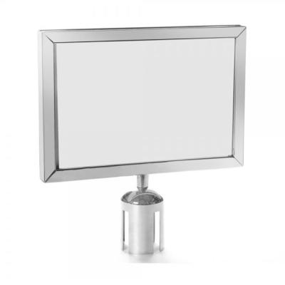 China Any Place Need Crowd Control Stainless Steel Chrome Sign Holder Sign View Holder for sale