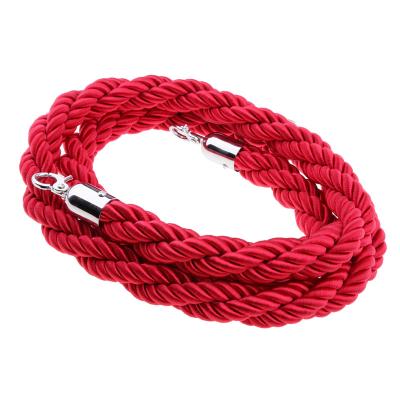 China Any Place Need Crowd Control Red Color Twisted Nylon Queue Ropes For Queue Barrier for sale