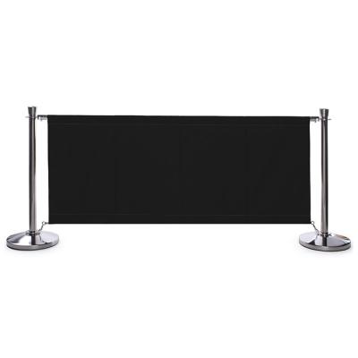 China Any Place Need Outdoor Crowd Control Stainless Steel Chrome Banner Barrier Barrier Cafe Stand for sale