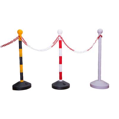 China Any Place Need Crowd Control Water Embankment Foot Black / Yellow Plastic Rope Barrier for sale