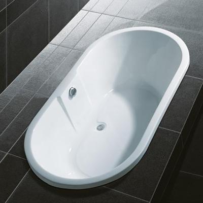 China Embedded HILITE Foshan Factory Direct Sales Hotel Bathroom Oval Acrylic Drop In Bathtub China Luxury Inset Bathtubs for sale