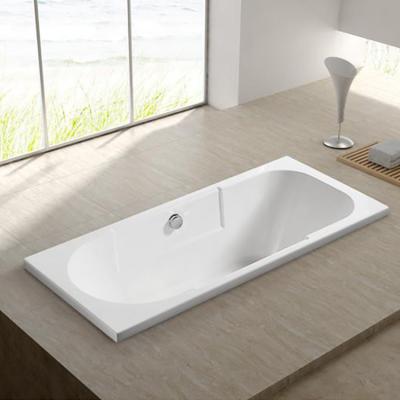 China Embedded HILITE Customized 1.7m Length Rectangular Soaking Drop-In Bathtubs Whirlpool Embedded Acrylic Bathtub for sale