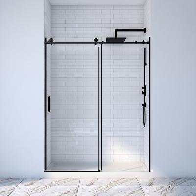 China Modern HILITE Modern Design Stainless Steel Handle Frameless Acrylic Base Safety Tempered Glass Shower Room For Hotel for sale