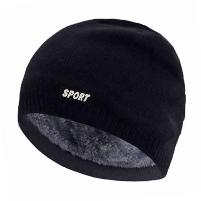 China COMMON Winter Beanies Mens Hats For Wome Knitted Sport Ski Homme Beanie Hat Male Thick Warm Cap Skull Cap Fur Gorras Hood for sale