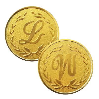 China Commemorative Classical Magic of America LW Ruling Coin Gold Plated Metal Coin Ruling Coin Collectible Magic for sale