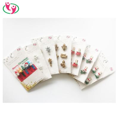 China Festival Decoration Eco - Friendly Christmas Quality Wooden Clips for sale