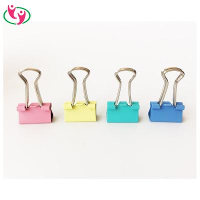 China Desktop quality 15mm Mini Binder Clip in assorted colors for sale