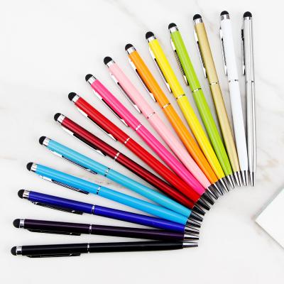 China office & School Pen Ideal Advertising Hotel School Promotional Gift Customized Logo Printed Stylus Touch Screen Metal Ball Pen for sale