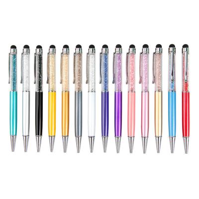 China office & School Pen Quality Crystal Ballpoint Metal Pen Screen Stylus Ball Pen for sale