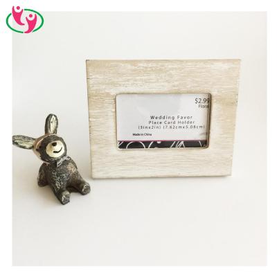 China Antique Imitation Desktop Mini Wood Photo Frame With Fading Color Treatment for sale