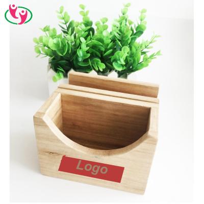 China Restaurant / Bar Quality Customer Designed Logo Printed Solid Wooden Menu Holder for sale