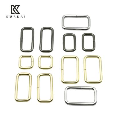 China Customized Metal Factory Available Sale Bag Hardware Square Mouth Buckle Backpack Belt Length Adjustment Buckle for sale