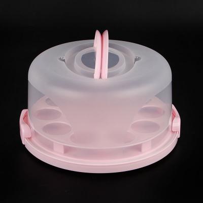 China Sustainable Transparent Plastic Cheese Keeper , Clear Plastic Cake Box With Big Circle Cover for sale