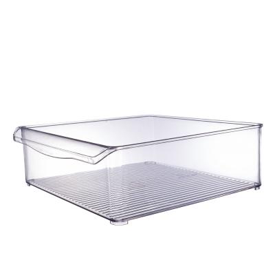 China Sundries Refrigerator Premium Plastic Clear Transparent Tidy Storage Organizer PET Various Design Size for sale