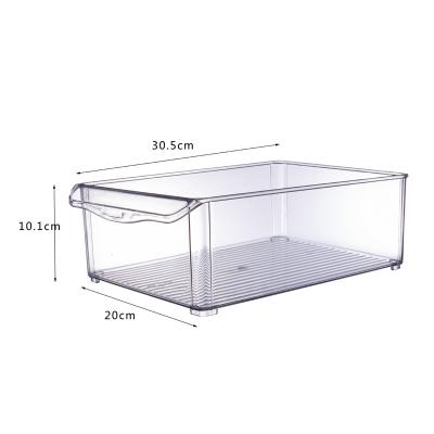 China Clear Viable Bin Plastic Storage Containers Organizer Storage Box PET Plastic Material Food Grade For Fridge Use for sale