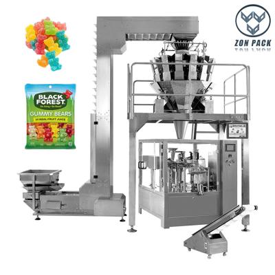 China Fully Automatic Stand Up Pouch Packing Machine For Cashew Nut Candy Dried Fruit for sale