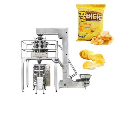 China Chips Weighing 50g 100g Pillow Bag Packing Machine 30Bags/Min for sale