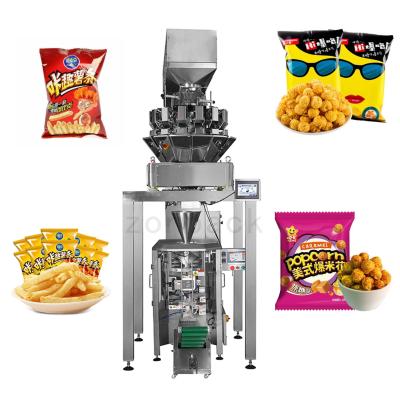 China Puffed Food Pillow Bag Packing Machine PLC Control Fully Automatic for sale