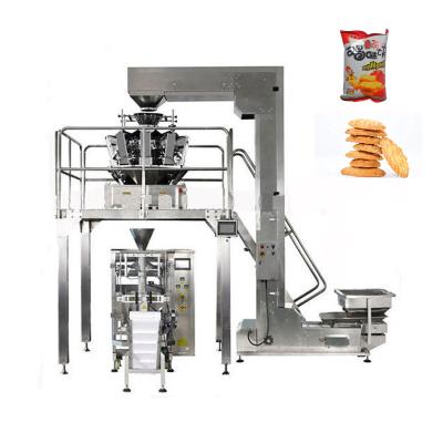 China Snack Food Biscuits Filling VFFS Packing Machine 60bags/Min for sale