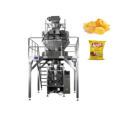 China Automatic Vertical Bag Packing Machine Multihead For Grain Nut Puff Chip for sale